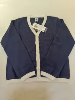 プチバトー　ウール&コットンカーディガン8ans