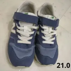 newbalance 373ベルト付きスニーカー21センチ青色