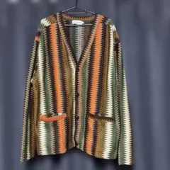 ストライプデザイン カーディガン