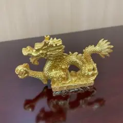 ★在庫処分セール　龍ドラゴン金色ゴールドサイズ小置物辰年魔除運気邪気払い風水開運