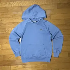 cisalpin ロゴ刺繍 フード付きパーカー 青