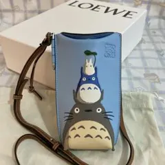 LOEWE ロエベ ×トトロ ゲートポケット ショルダーバッグ ブルー