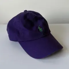 紫　ポロ　キャップ