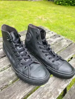 Converse All Star 本革　レザー ハイカット ブラック