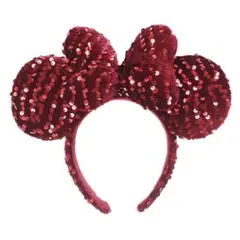 ディズニー カチューシャ ミニースパンコール ボルドー 冬のサムネイル