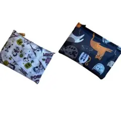 スヌーピー＆猫柄 エコバッグ 2点セット 折りたたみ