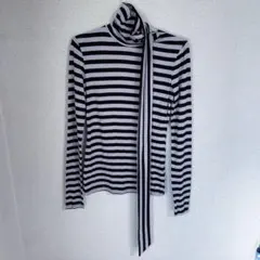 タートルネック ボーダー Tシャツ