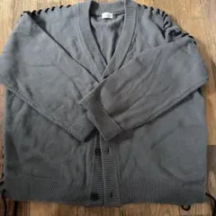 【masaki×JUNRED】カーディガン グレー レースアップ