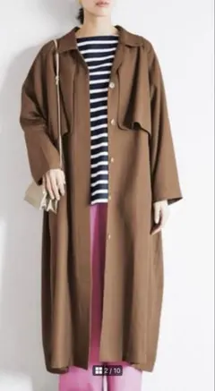 新品同様【佐藤かなさんプロデュース】 ａｖｅｃｍｏｉ一枚仕立てのブラウンコート♡