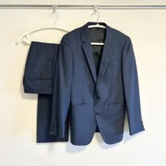【美品】SUIT SELECT ビジネススーツ上下 ネイビー Sサイズ