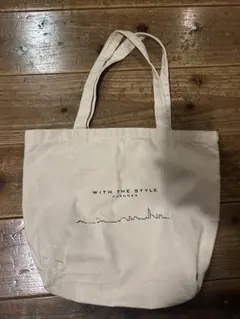 WITH THE STYLE ベージュ トートバッグ