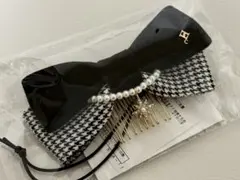 新品 未開封 完売 Double Houndstooth Ribbon Comb