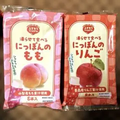 凍らせて食べるアイスゼリー にっぽんのもも りんご 2袋セット　１６本！のサムネイル
