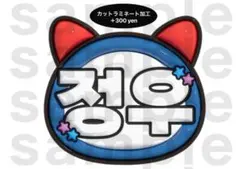 ジョンウ treasure うちわ文字 ネームボード ぷっくりのサムネイル
