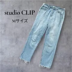 スタジオクリップ デニム パンツ ストレートデニム テーパードデニム フリンジ裾