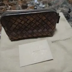①BOTTEGA VENETA ボッテガ　ミニポーチ