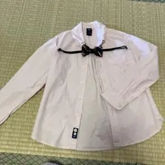 ピンク　カッターシャツ　130cm 蝶ネクタイセット