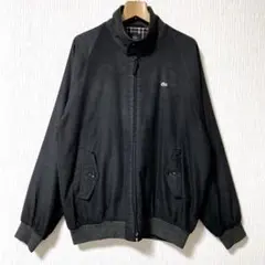 新品タグ付/L ラコステ　スイングトップ　ブラック　ダブルジップ　ワニ刺繍ロゴ 新品タグ付/L ラコステ スイングトップ ブラック ダブルジップ