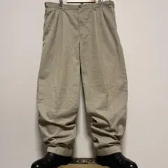 90s IZOD 2タック ワイド チノパン W36 アメカジ古着 ベージュ