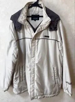 【美品】DUNLOP フード付きアイボリージャンパー Lサイズ