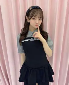 evelyn ドッキングティアードOP ブラック