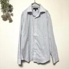 【バナナリパブリック】チェック 長袖シャツ カジュアルシャツ ワイシャツ《S》