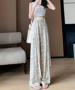 ワイドパンツ レディース ロングパンツ 涼しい きれいめ ハイウエスト