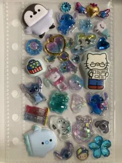 (98)【ブルー系】立体 おすそ分け シール交換 シール帳 まとめ割 完成品