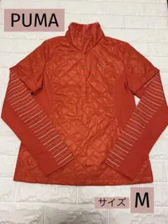 美品✨PUMA プーマ　レディース　ゴルフ　2ウェイトップス　オレンジ　M