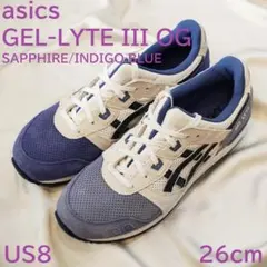 新品 asics アシックス GEL-LYTE III OG US8 26cm