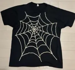 80s スパイダーウェブ Tシャツ ビンテージウルフズヘッドクモの巣