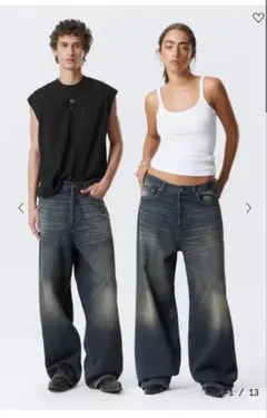 【希少】weekday アストロバギージーンズ　マイングレー　W27 L30 希少】weekday アストロバギージーンズ マイングレー W27 L30