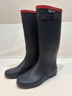 AIGLE エーグル レインブーツ 36 23cm 黒 フランス製 長靴 ロングのサムネイル