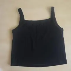 GU スクエアネック タンクトップ ブラック XL