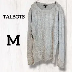 TALBOTS 長袖グレーニット 【M】 袖口ボタン付 海外古着 1点物のサムネイル