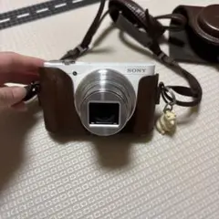 SONY DSC-WX500 ホワイト レザーケース SDカード スマホ転送可能 SONY DSC-WX500 ホワイト レザーケース SDカード スマホ転送可能