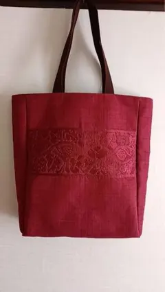 ハンドメイド　帯　トートバック　和柄