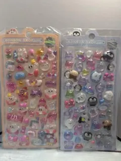 ぷくぷくシール 3Dシール キャラクター ボンボンドロップ　夜光タイプ　カービィ