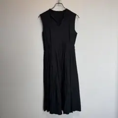 美品100% a hundred percent 花刺繍ロングワンピース 黒38 - メルカリ