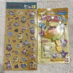 ポムポムプリン　キラキラ樹脂盛シール　ロリポップキャンディチャーム