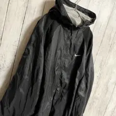 希少 90s ナイキ 銀タグ 刺繍ロゴ ビッグロゴ ナイロンマウンテンパーカー