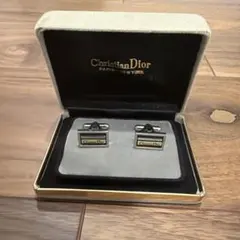 Christian Dior カフリンクス シルバー ブラックのサムネイル