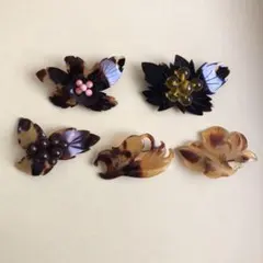 べっ甲ブローチ 5個セット