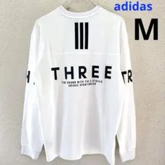 adidas アディダス ロング Tシャツ ロンT 白 ホワイト M