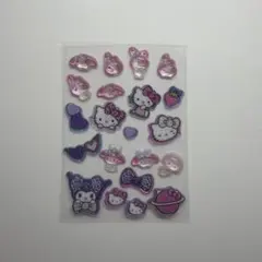 ハローキティ クロミ マイメロ ボンボンドロップシール グリッターシール 正規品