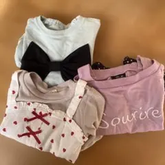 ハートリボン長袖セット 90サイズ