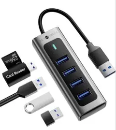 新品未使用✨4ポート 5Gbps 高速転送 軽量 ハブ usb3.0