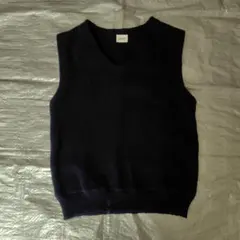 SHIPS ネイビー Vネック ニットベスト