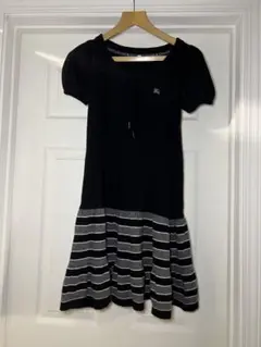 【美品】Burberry Blue Label ニット半袖ワンピース 38