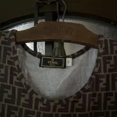 ◇FENDI ロゴパターン ノースリーブ 40 Lサイズ FF柄 ズッカ FENDI】【ズッカ柄】【FF柄】【イタリア製】フェンディ『ノースリーブ